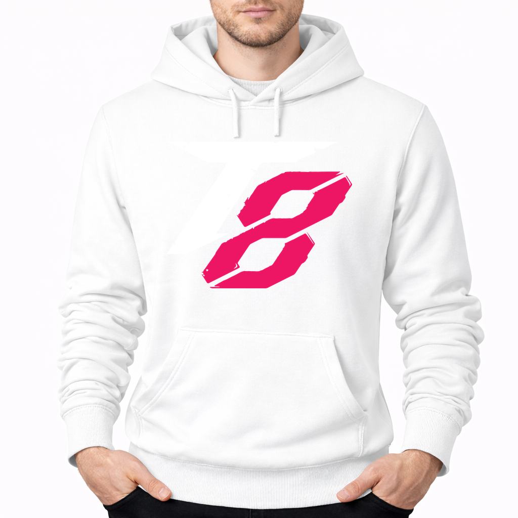 Men's Tekken 8 White Logo Pullover Hoodie - White