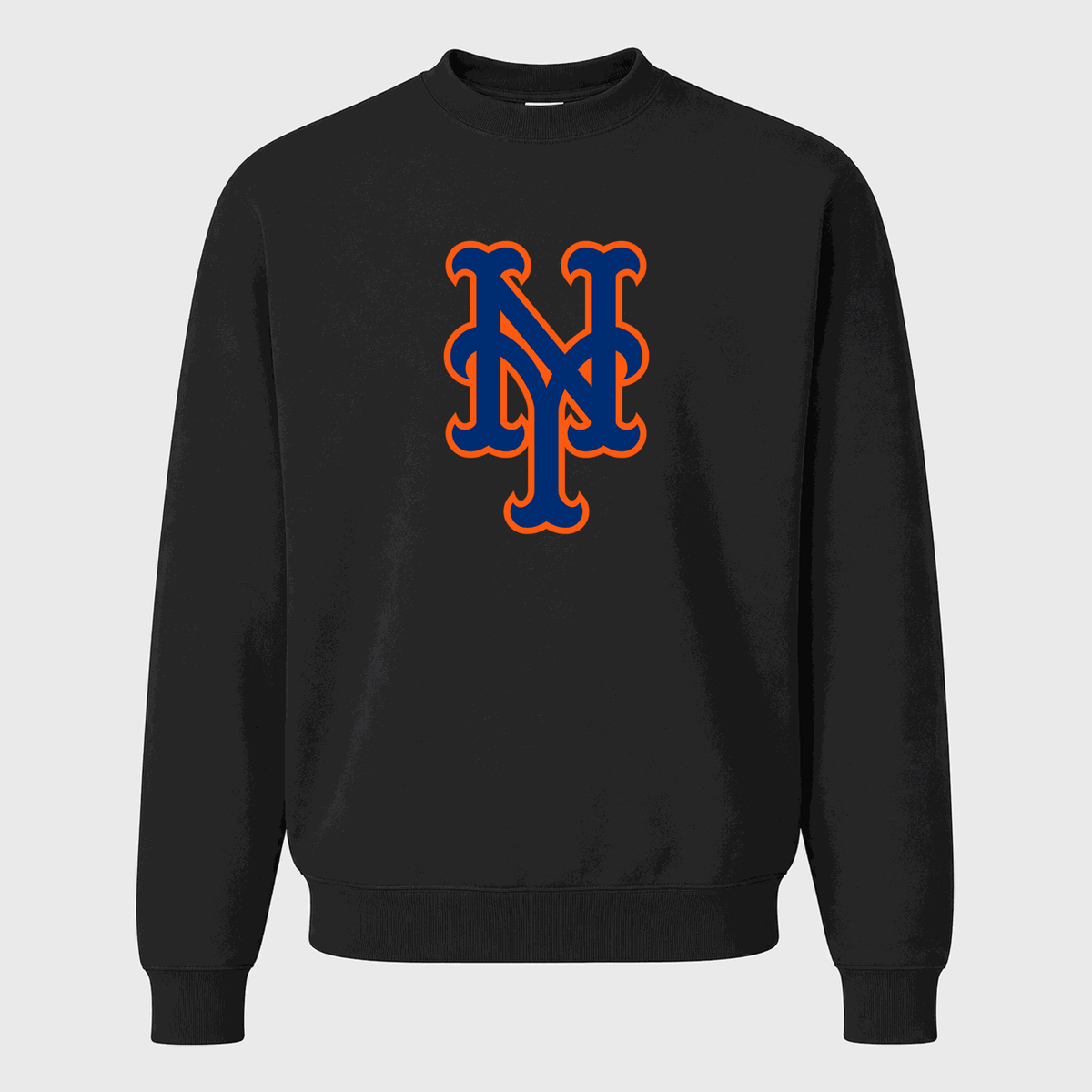 Men's New York Mets Crewneck Sweatshirt - Black