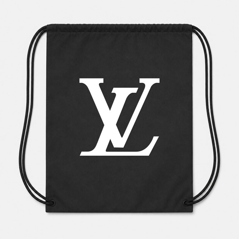 Louis Vuitton White Drawstring Bag - Black