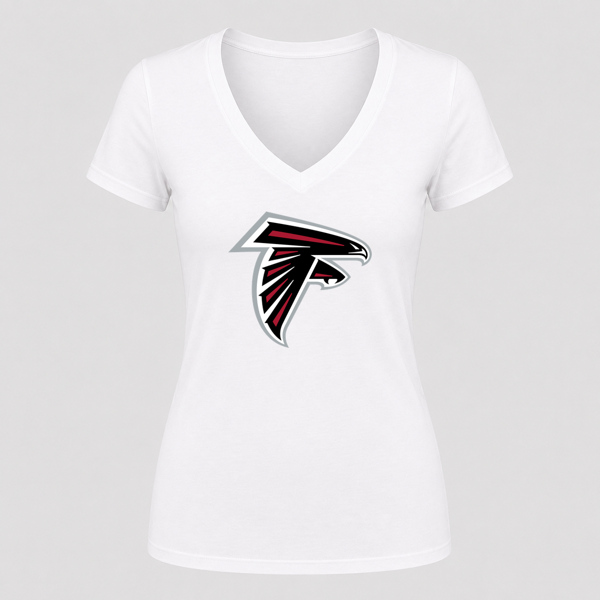 Women's Atlanta Falcons V Neck T-Shirt in white