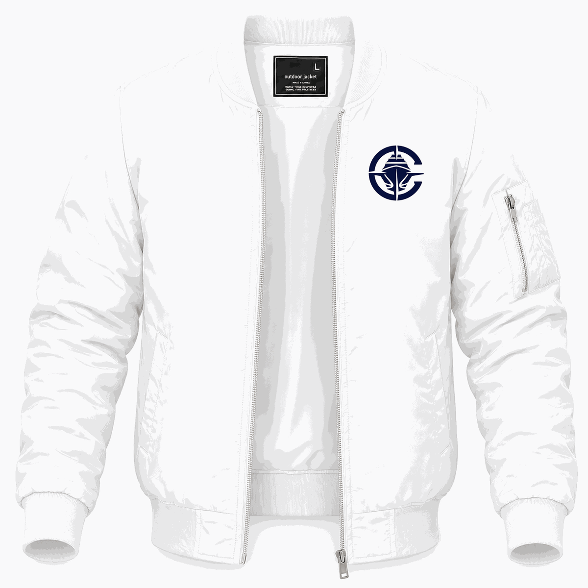 Men's Los Angeles Clippers Lightweight Bomber Jacket - White