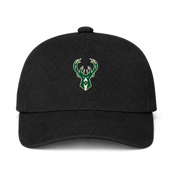 Milwaukee Bucks NBA Logo Black Dad Baseball Cap Hat