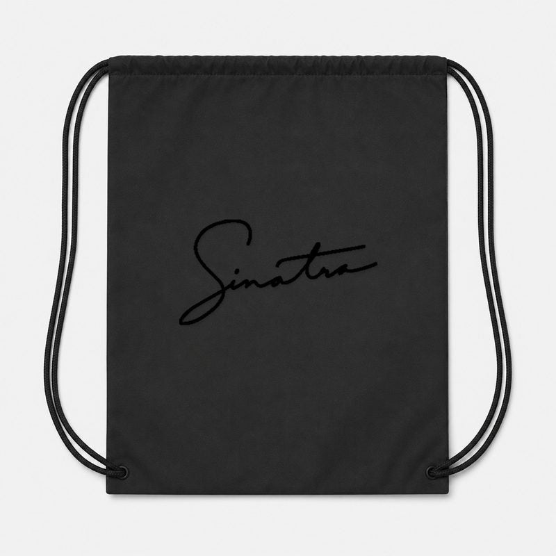 Frank Sinatra Drawstring Bag - Black