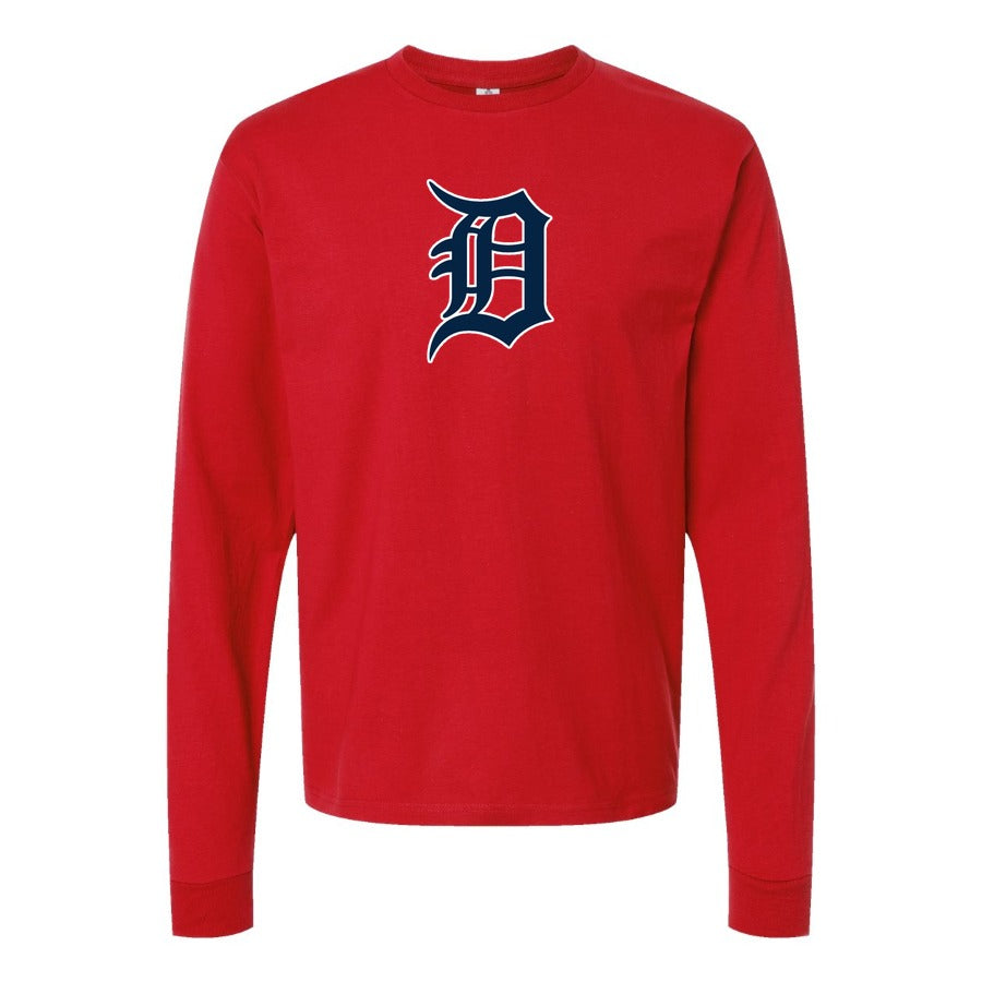 Men's Detroit Tigers Long sleeves Cotton Blend T-Shirt - Red