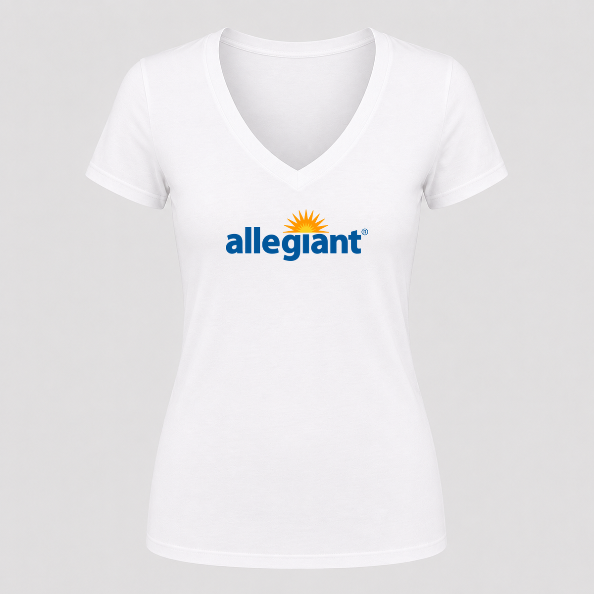Women's Allegiant Air V Neck T-Shirt in white