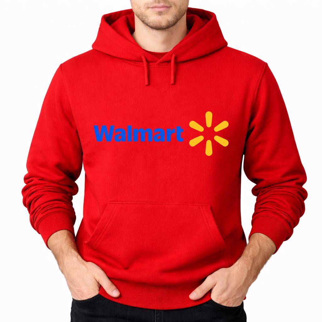 Men's Walmart Pullover Hoodie - Red