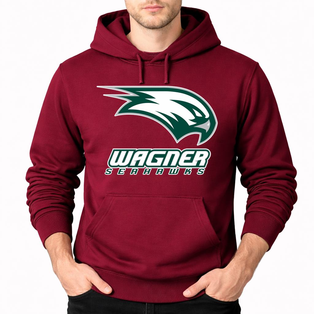 Men's Wagner Seahawks Pullover Hoodie - Burgundy