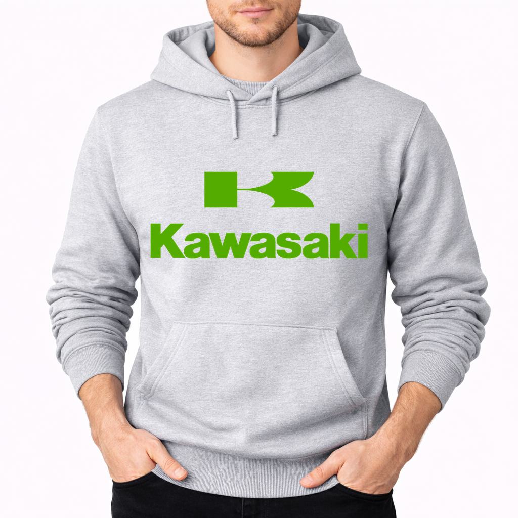 Men's Kawasaki Pullover Hoodie - Gray