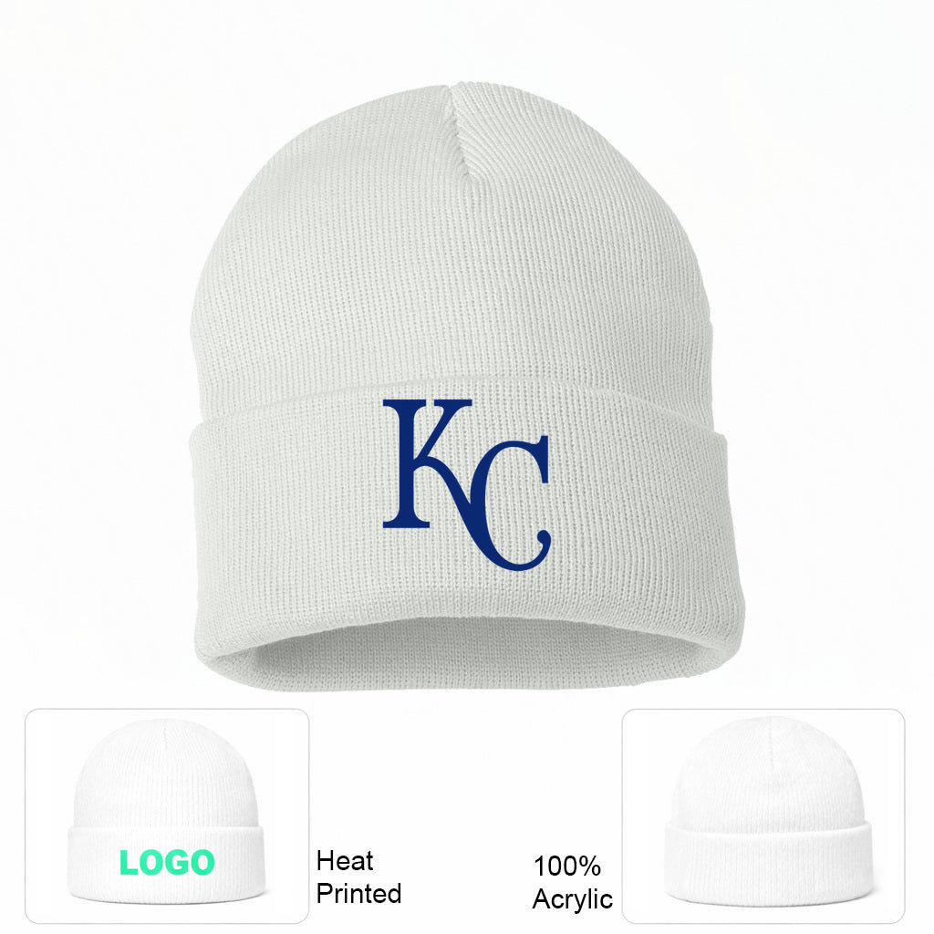 MLB Kansas City Royals Beanie Hat - White