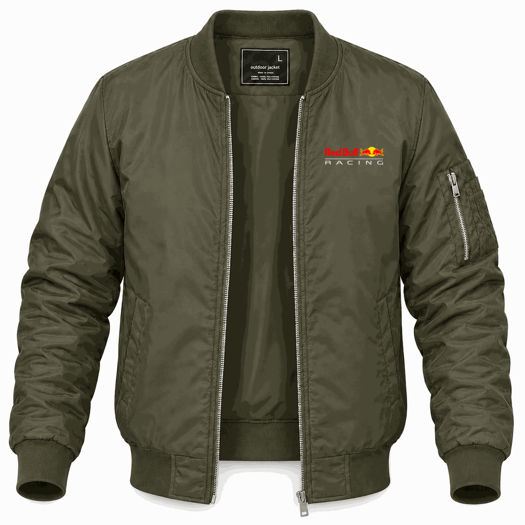 Men's Red Bull Racing Lightweight Bomber Jacket - Army Green