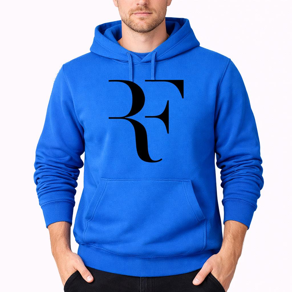 Men's Roger-Federer--black Pullover Hoodie - Azure