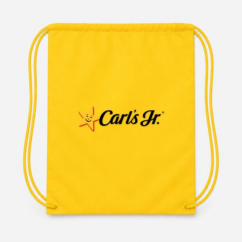 Carls Jr Drawstring Bag - Yellow