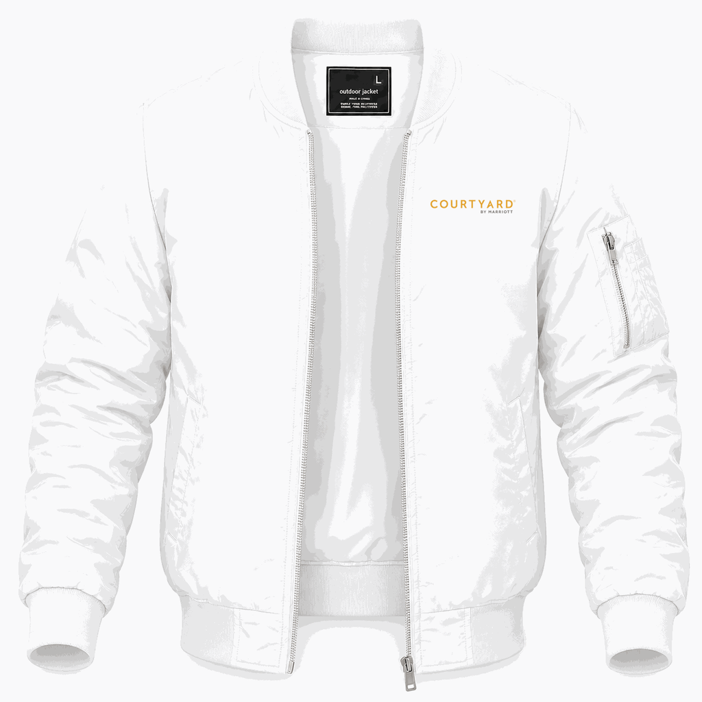 Men's Courtyard Lightweight Bomber Jacket - White