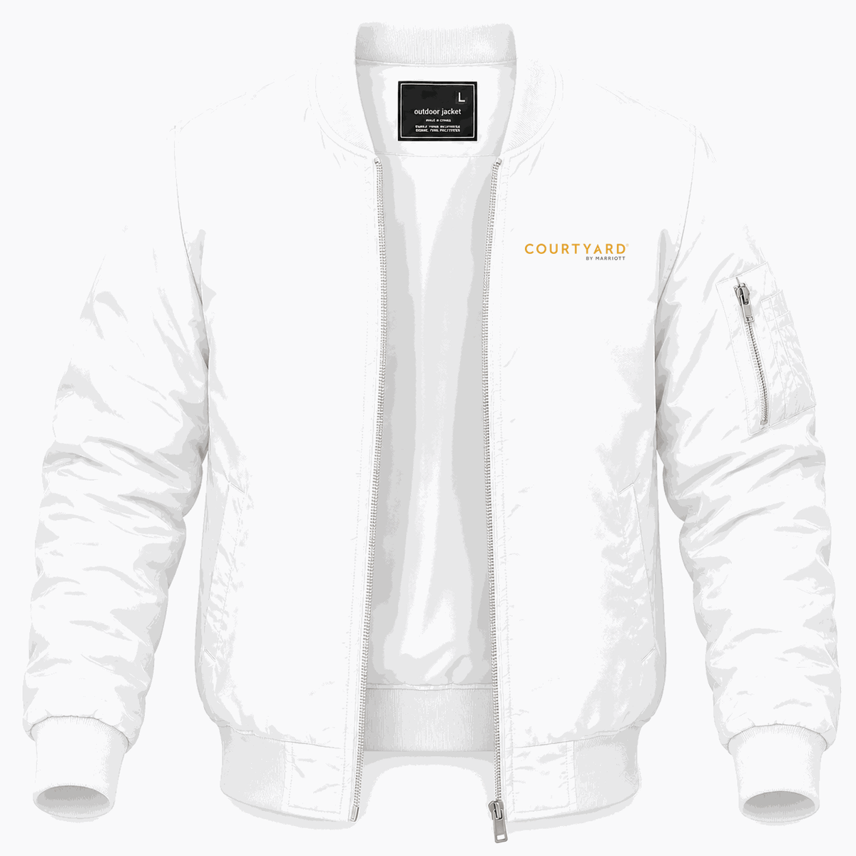 Men's Courtyard Lightweight Bomber Jacket - White