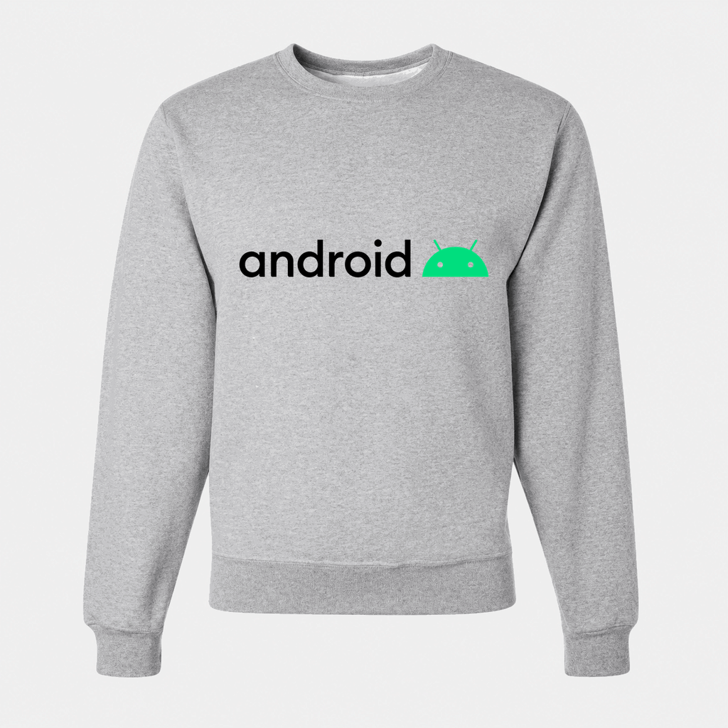 Men's Android Logo Crewneck Sweatshirt - Gray