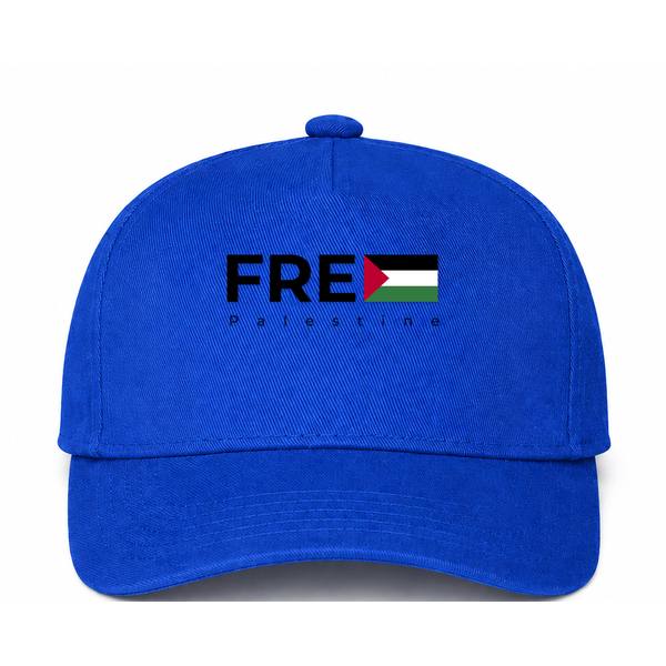 Free Palestine Black Logo Blue Dad Baseball Cap Hat