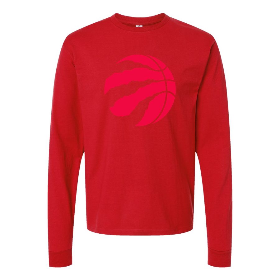 Men's Toronto Raptors Long sleeves Cotton Blend T-Shirt - Red