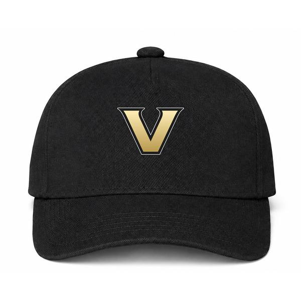 Vanderbilt Commodores Logo Black Dad Baseball Cap Hat