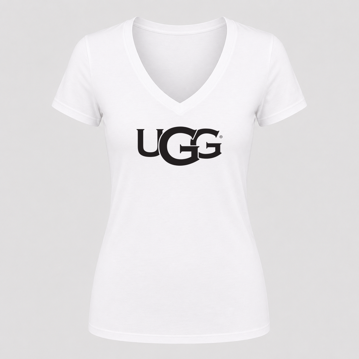 Women's UGG V Neck T-Shirt in white