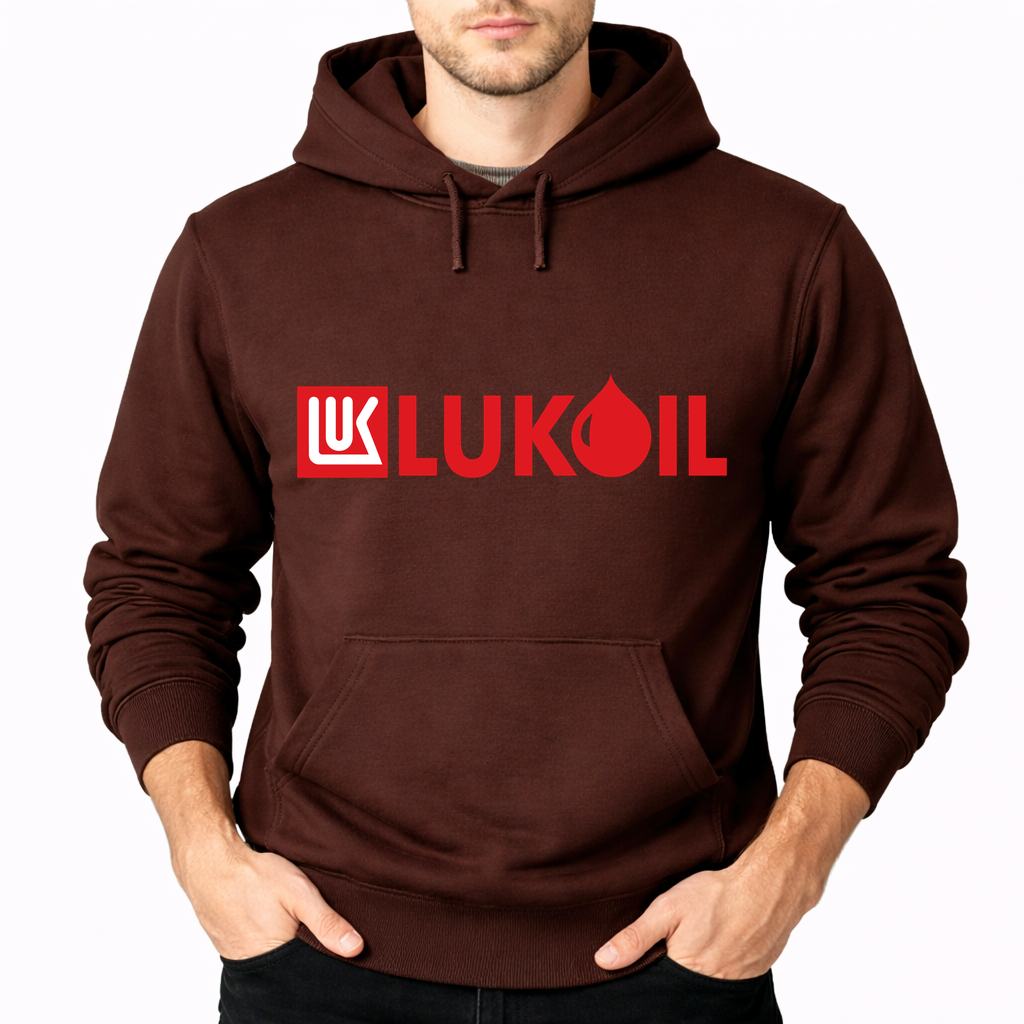 Men's Lukoil Pullover Hoodie - Brown