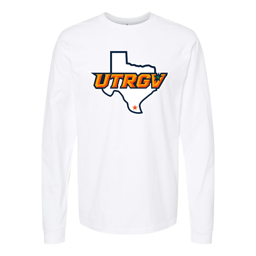 Men's UTRGV Vaqueros Logo Long sleeves Cotton Blend T-Shirt - White