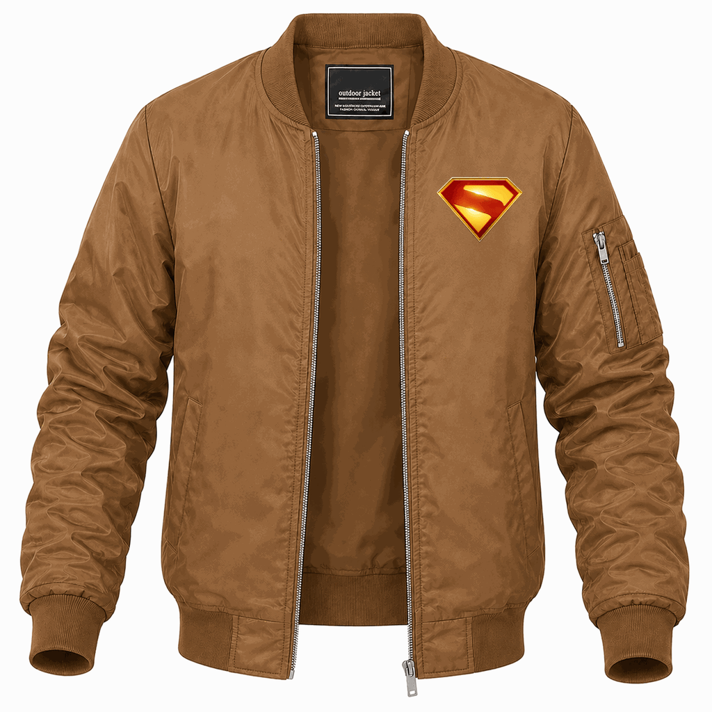 Men's Superman 2025 Lightweight Bomber Jacket - Brown