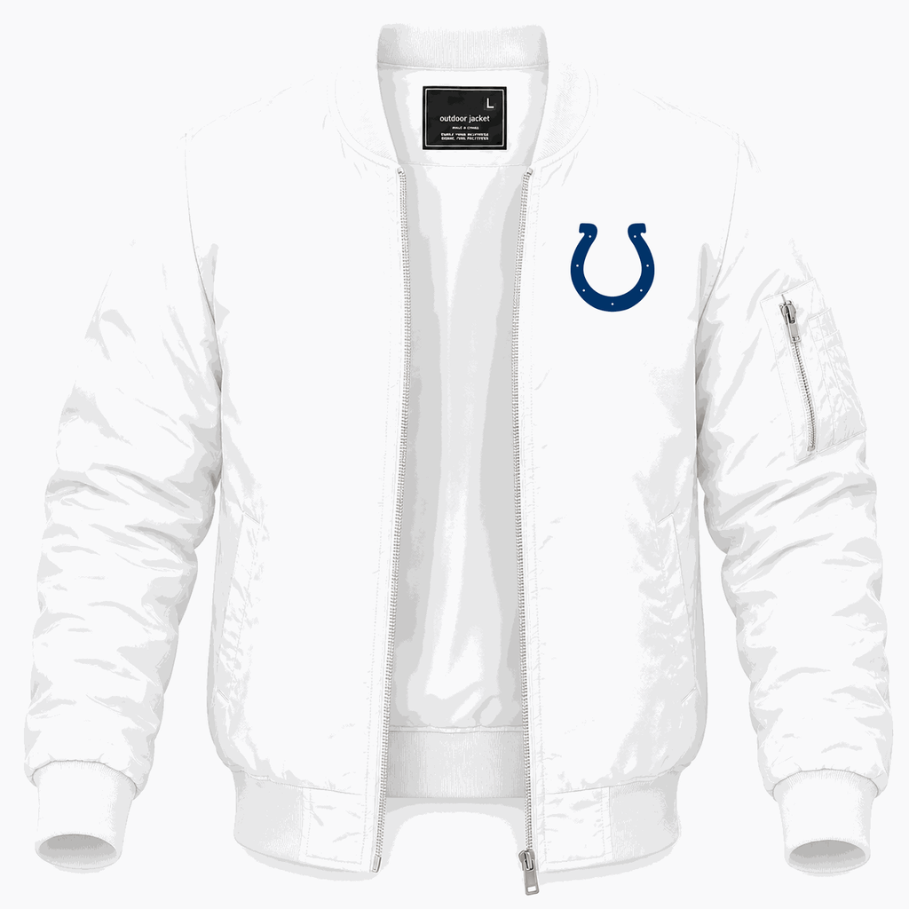 Men's Indianapolis Colts Lightweight Bomber Jacket - White