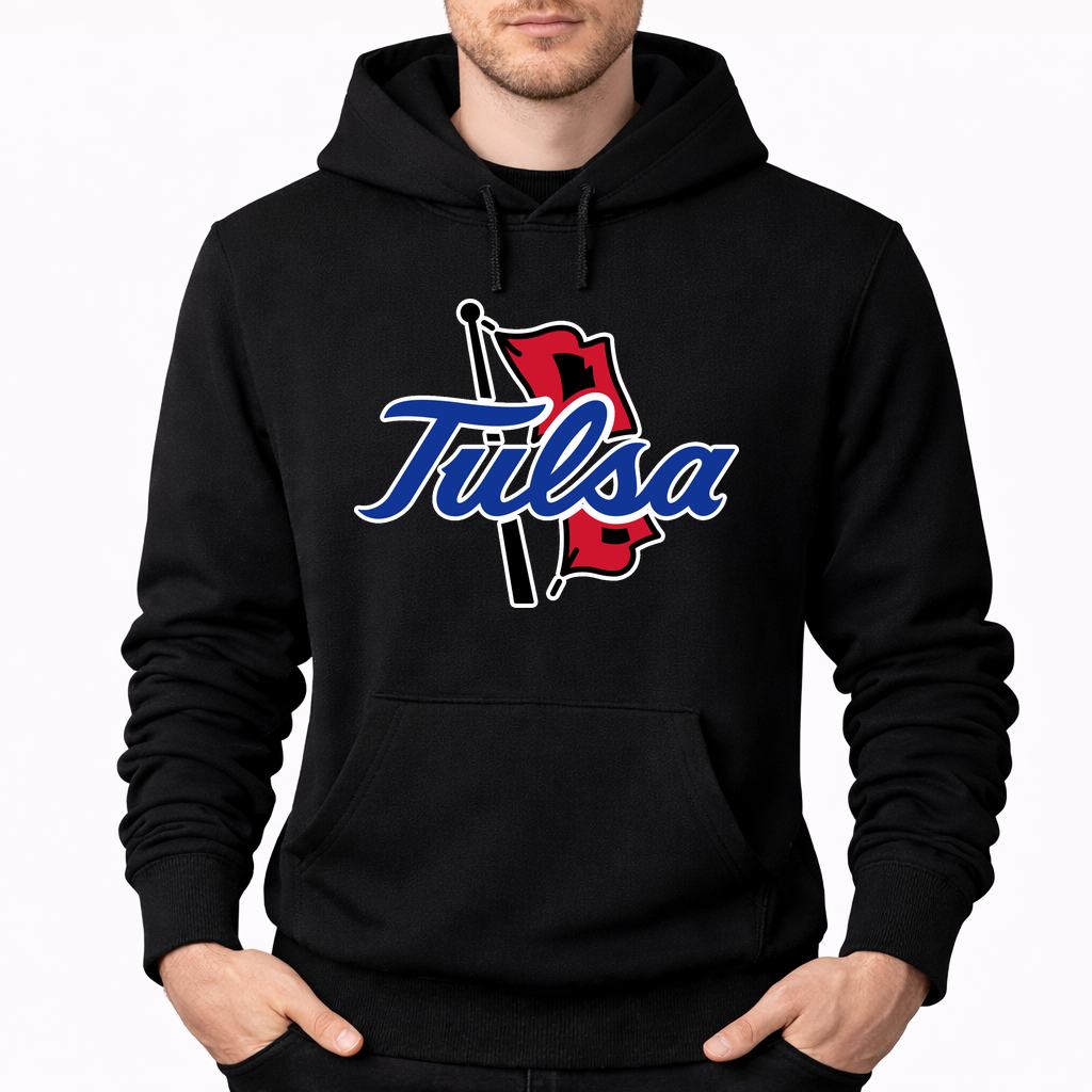 Men's Tulsa Golden Hurricane Pullover Hoodie - Black