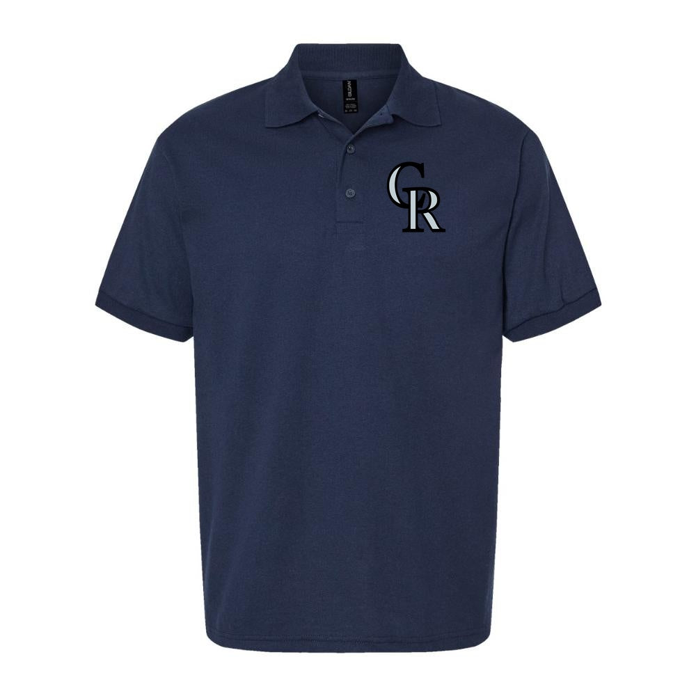 Men's Colorado Rockies Dry Blend Polo - Navy