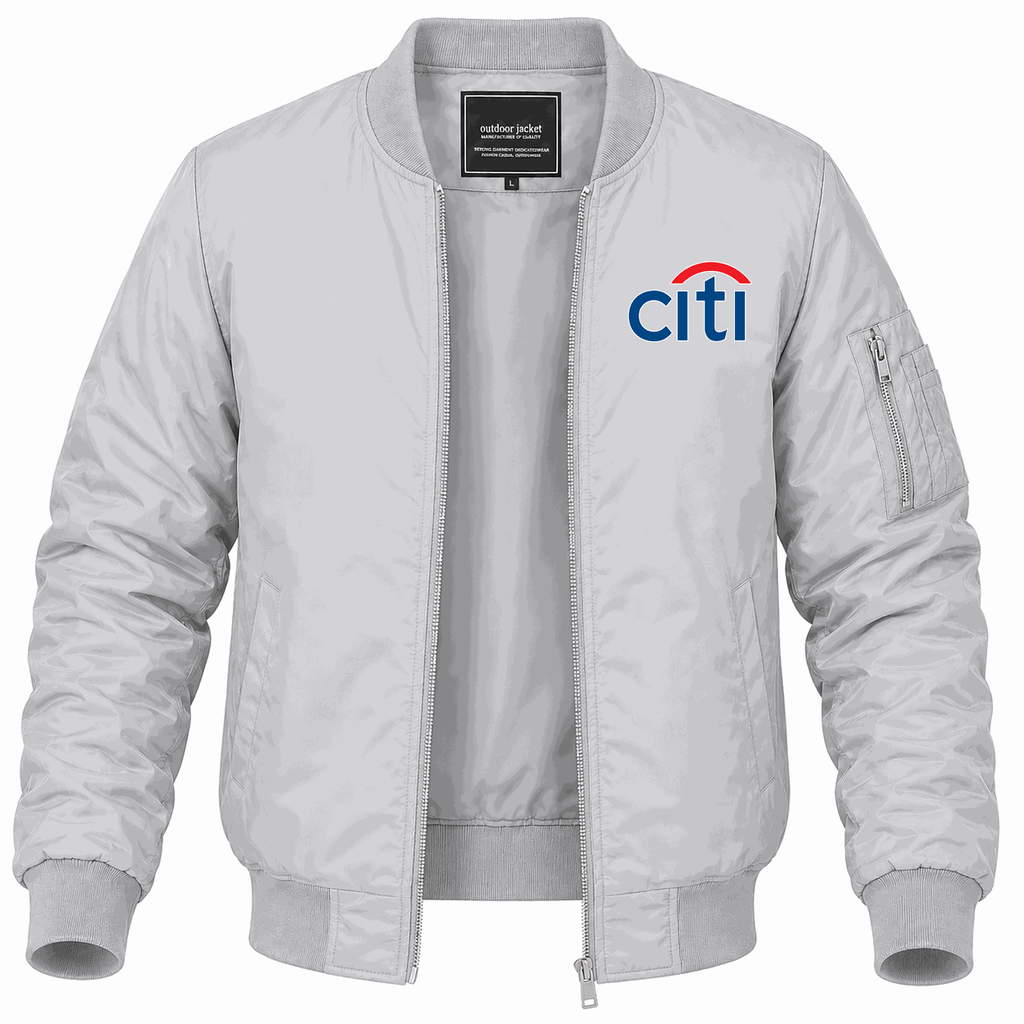 Men's Citi Bank Lightweight Bomber Jacket - Gray