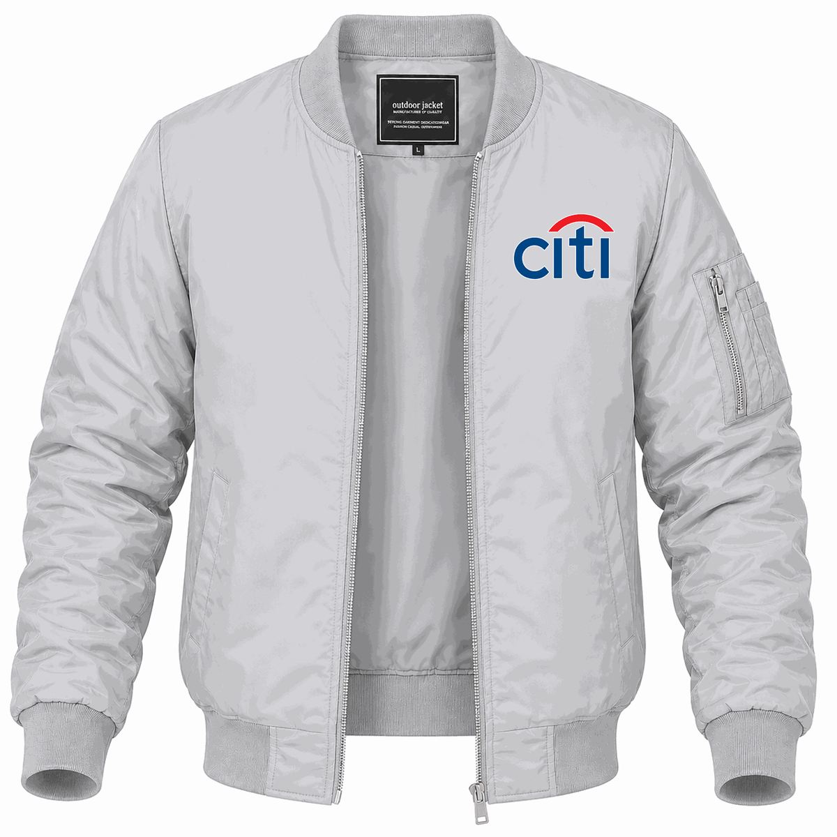 Men's Citi Bank Lightweight Bomber Jacket - Gray