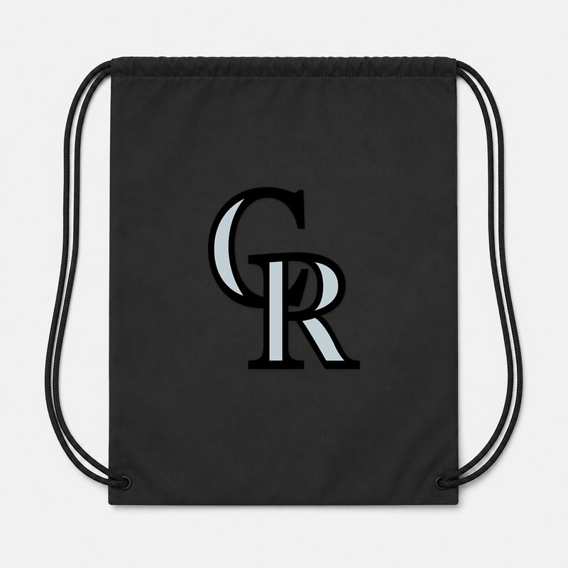 Colorado Rockies Drawstring Bag - Black