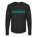 Men's Siemens-logo-500x281-min Long sleeves Cotton Blend T-Shirt - Black