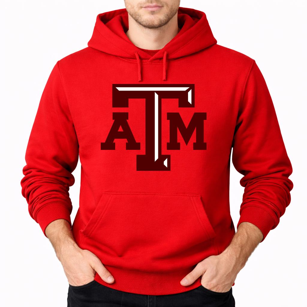 Men's texas-am-university--png-Transparent Pullover Hoodie - Red