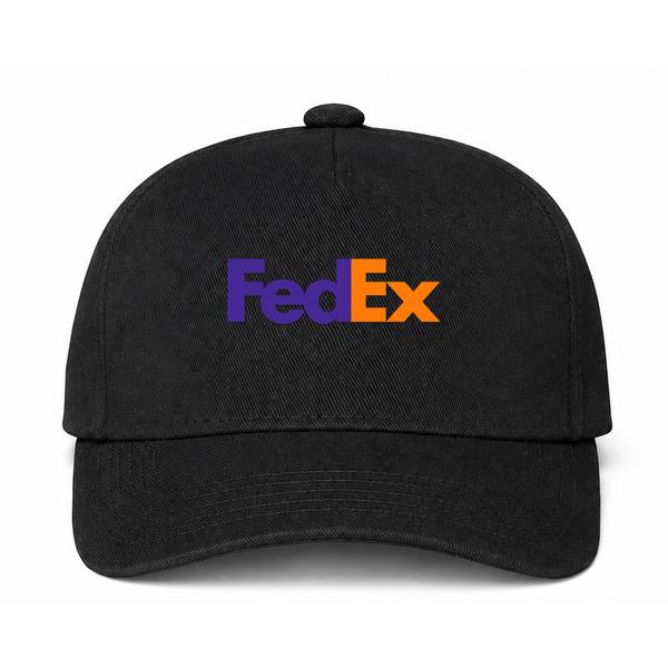 FedEx Logo Black Dad Baseball Cap Hat