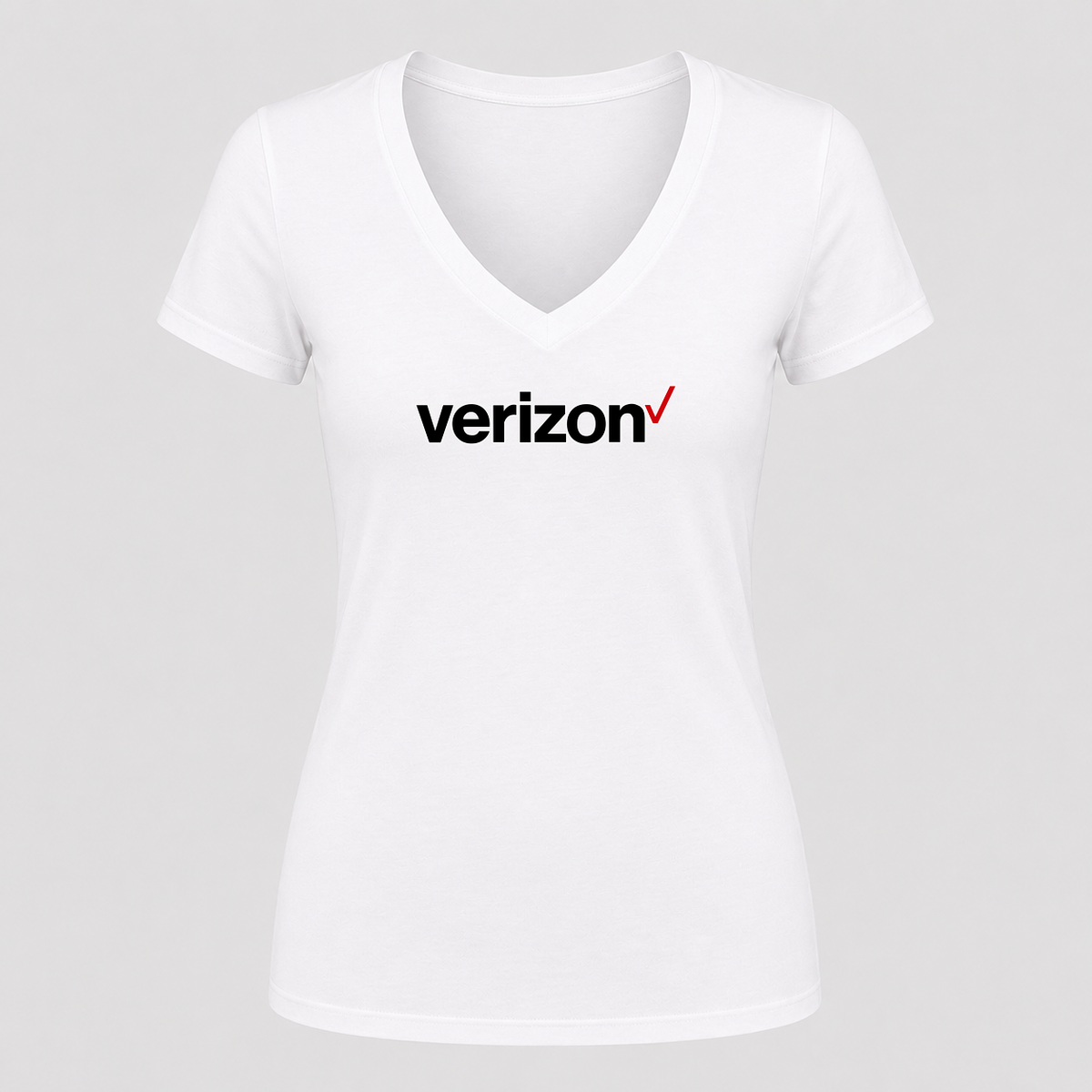 Women's Verizon V Neck T-Shirt in white