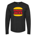 Men's Logo-Hungry-Jacks-1536x864 Long sleeves Cotton Blend T-Shirt - Black