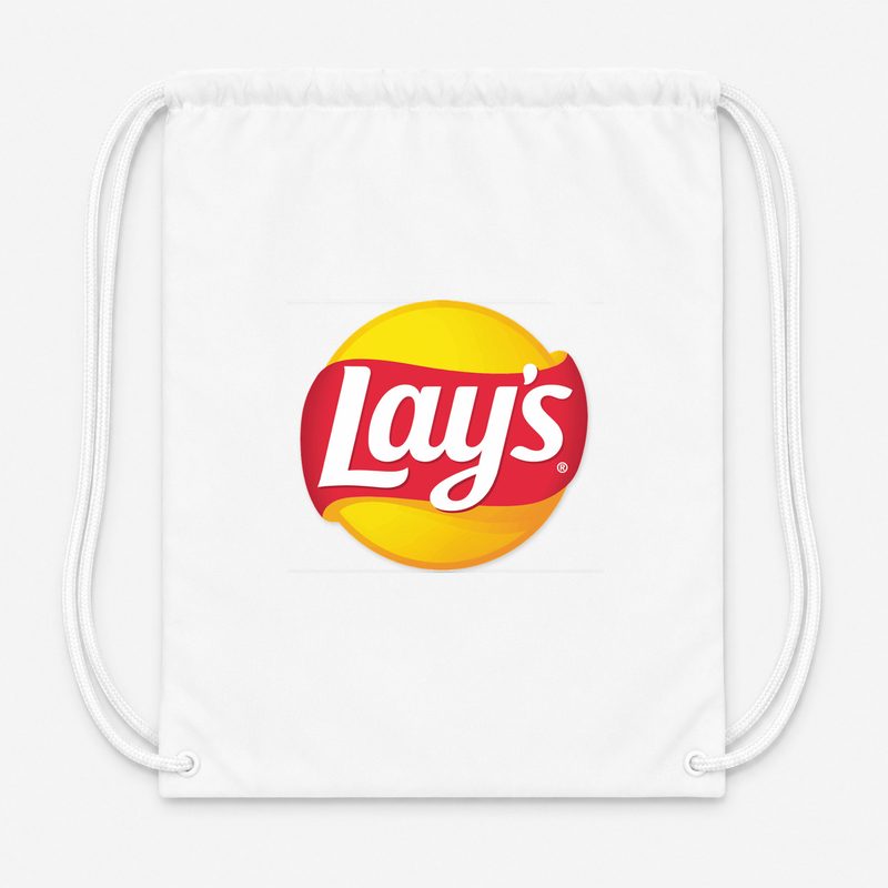 Lays Food Drawstring Bag - White
