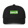 Sanuk Logo Black Dad Baseball Cap Hat