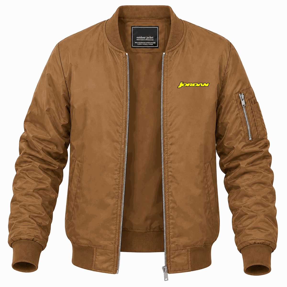 Men's Jordan Grand Prix Lightweight Bomber Jacket - Brown