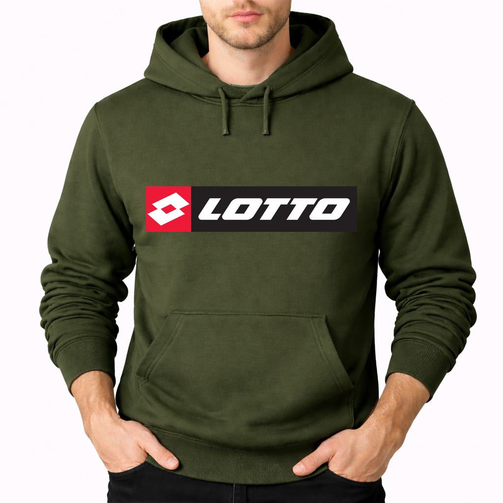 Men's Lotto Pullover Hoodie - Army Green