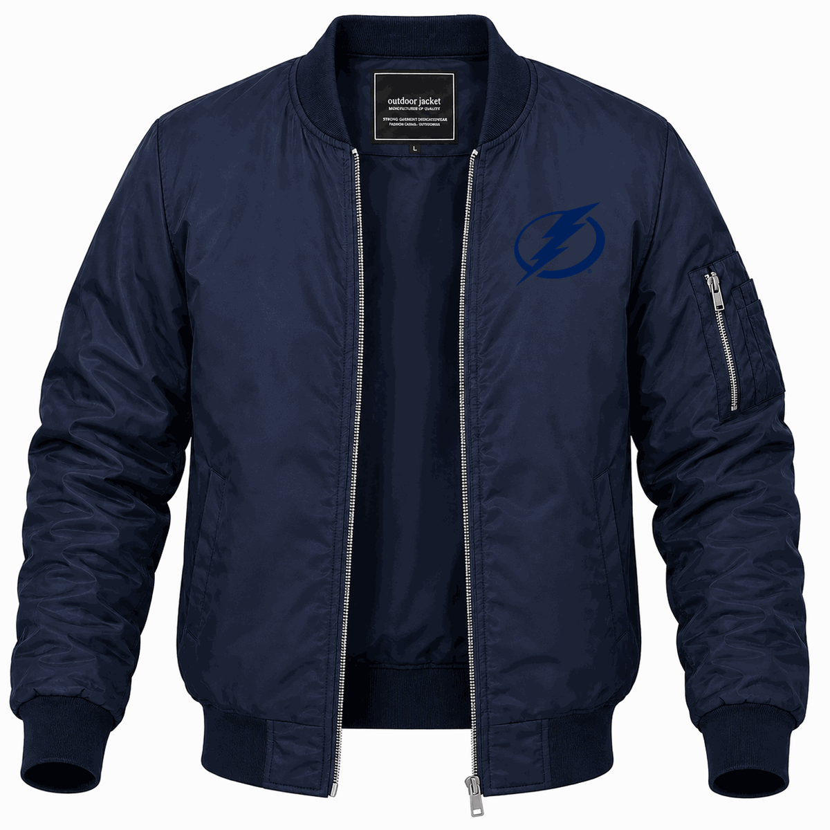 Men's Tampa Bay Lightning Lightweight Bomber Jacket - Navy