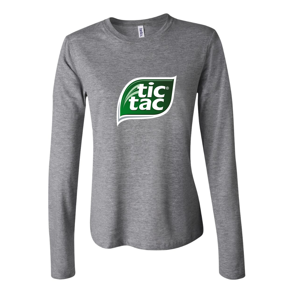 Women's Tic Tac logo PNG1 Long Sleeve T-Shirt - Gray