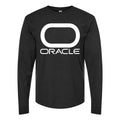 Men's Oracle Logo White Long sleeves Cotton Blend T-Shirt - Black