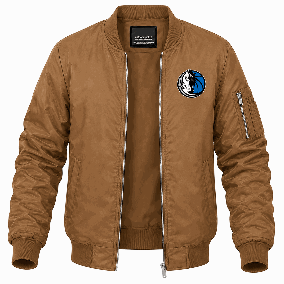 Men's Dallas Mavericks Lightweight Bomber Jacket - Brown