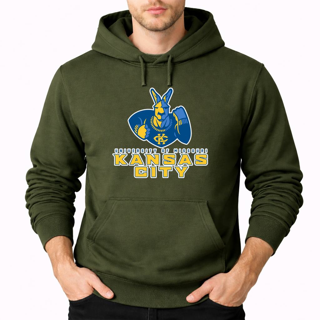 Men's UMKC Kangaroos Pullover Hoodie - Army Green