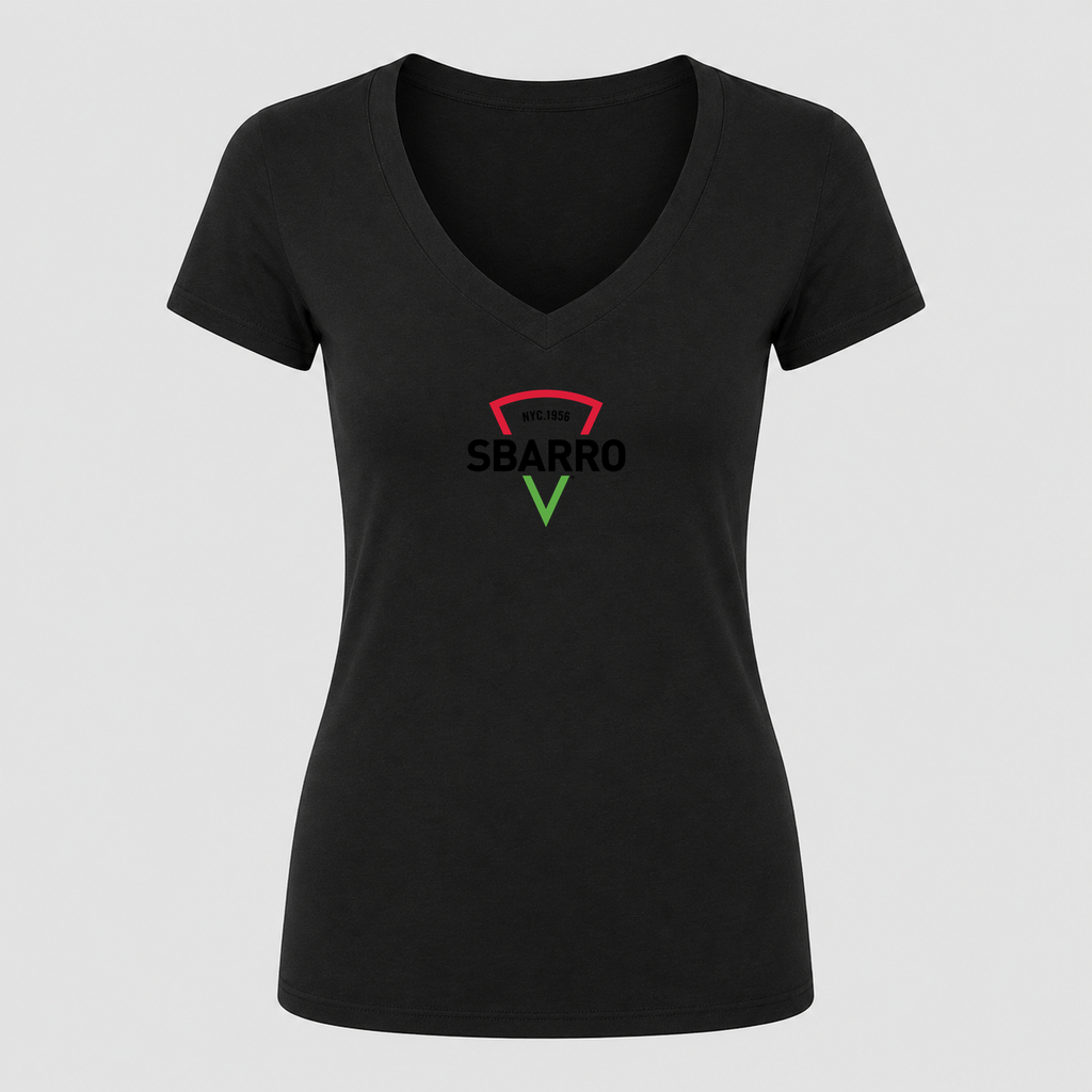 Women's Sbarro V Neck T-Shirt in black