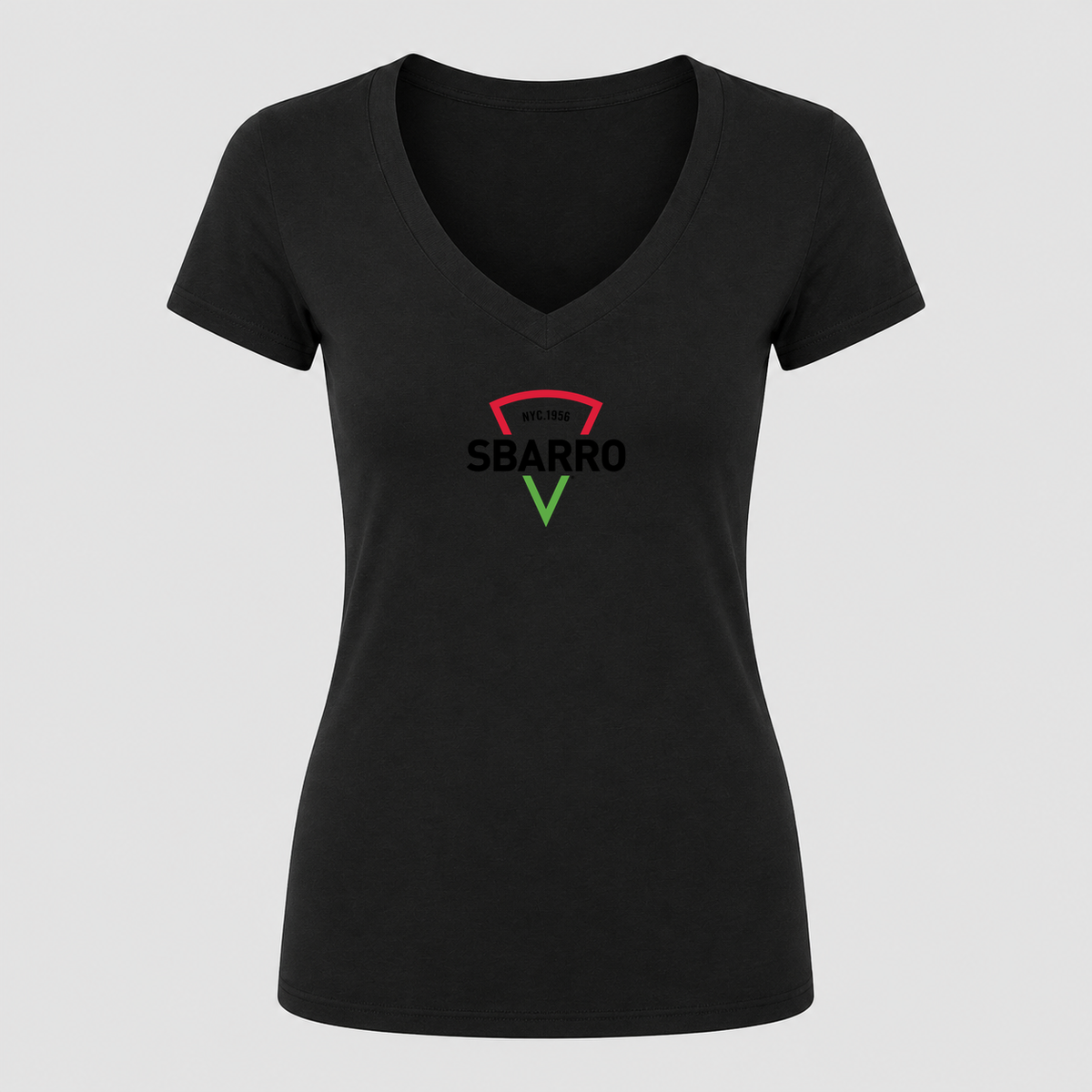 Women's Sbarro V Neck T-Shirt in black