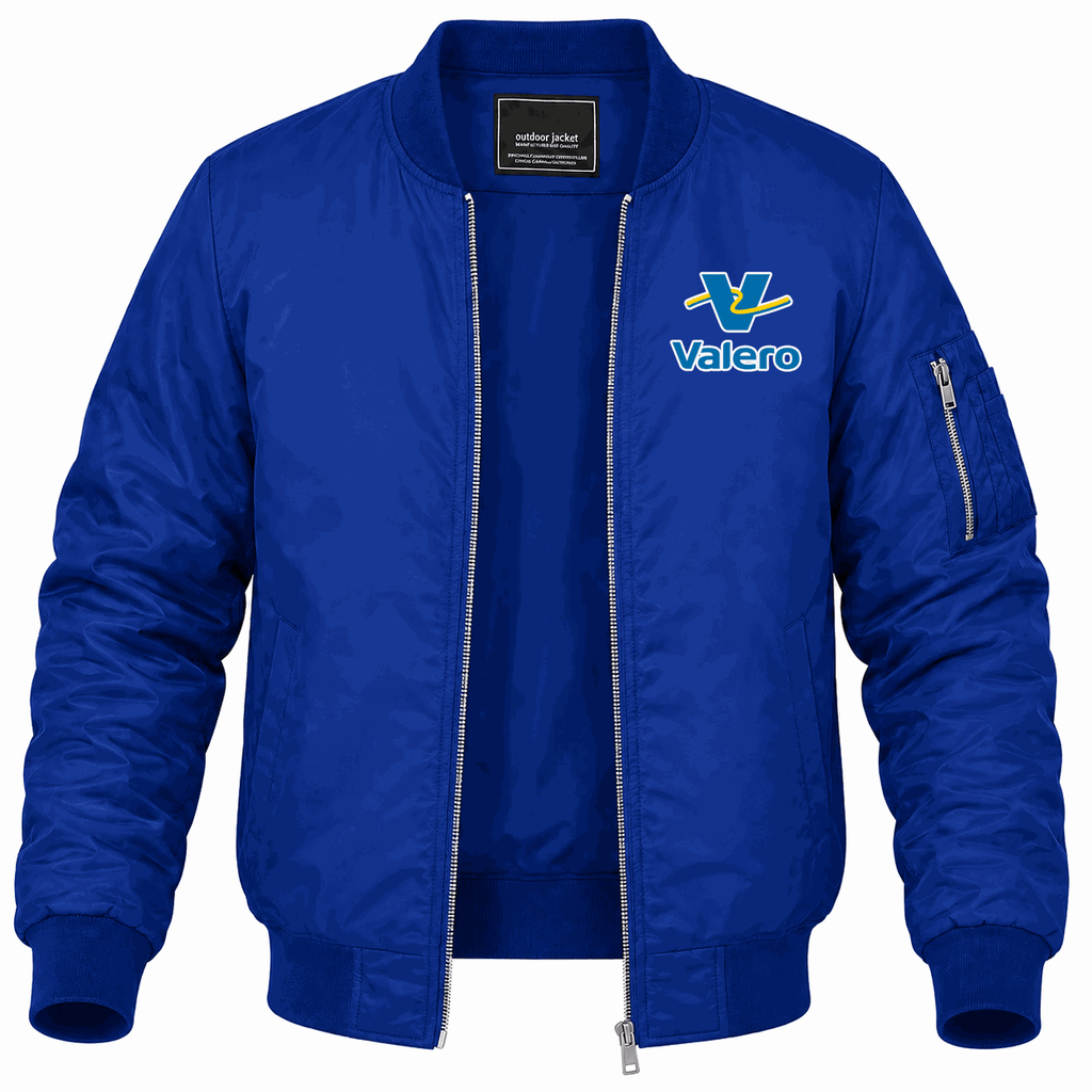Men's Valero Gas Station Lightweight Bomber Jacket - Blue