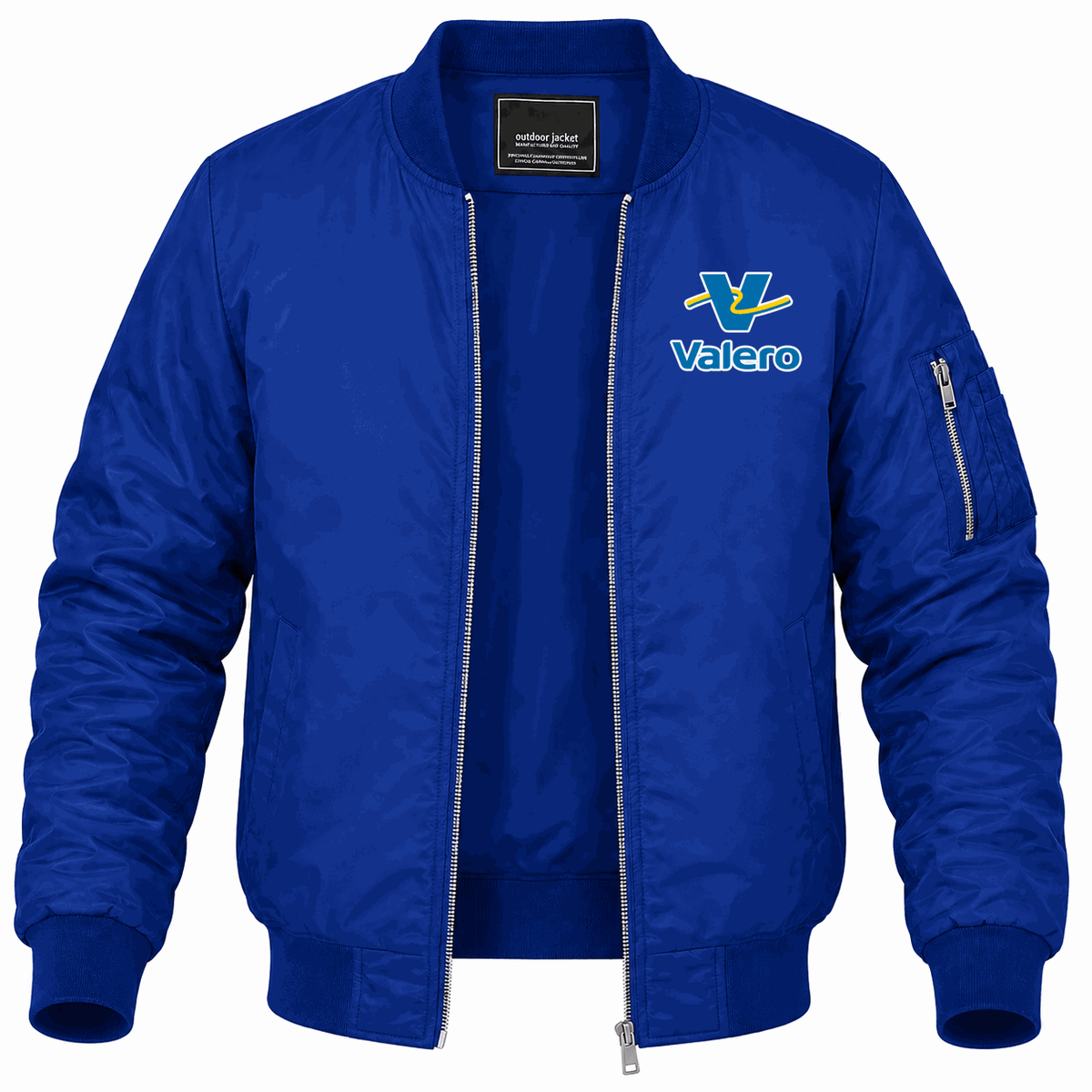 Men's Valero Gas Station Lightweight Bomber Jacket - Blue